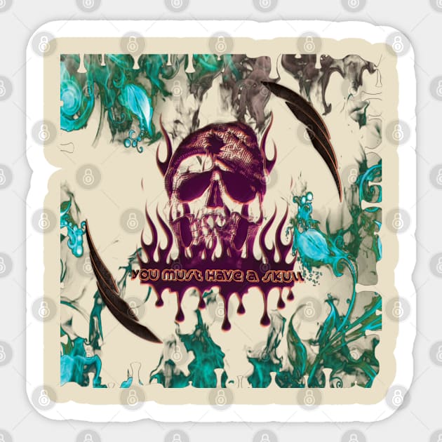 skull lovers Sticker by Mirak-store 